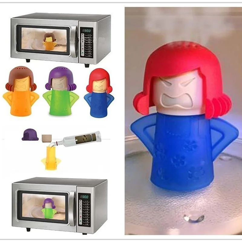 4 цвета Angry Mom микроволновая печь Очиститель Легко моется микроволновая печь пароочиститель для кухни Холодильник очистки