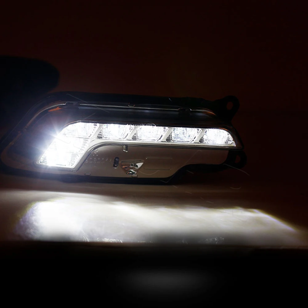 X-CAR светодиодные левые и правые дневные ходовые огни DRL Нижний Бампер решетки для Mercedes W212 E300 E350 E500 2009-2013 Предварительно Подтяжка лица