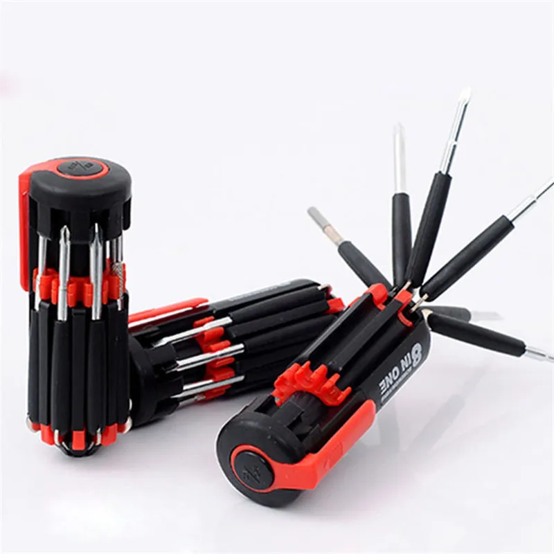 

8-in-1 Screwdriver with LED Light Screwdriver Set Multifunctional Screwdriver Hand Tools Repair Tool Kit