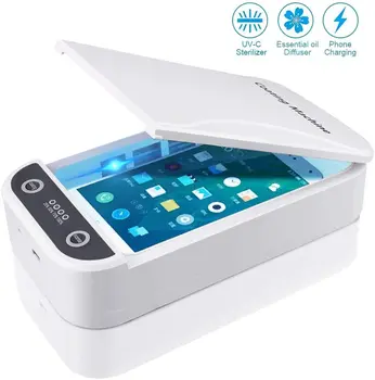 

UV Light Cell Phone Sanitizer Portable Sterilizer Aromatherapy Esterilizador Disinfection Cleaner USB Charging for Jewelry Mask