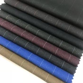 

Suit Fabric Tr Stripe Elastic Shuttle Fabric Uniform Fabric Vertical Stripe Spring and Autumn Fashion Suit