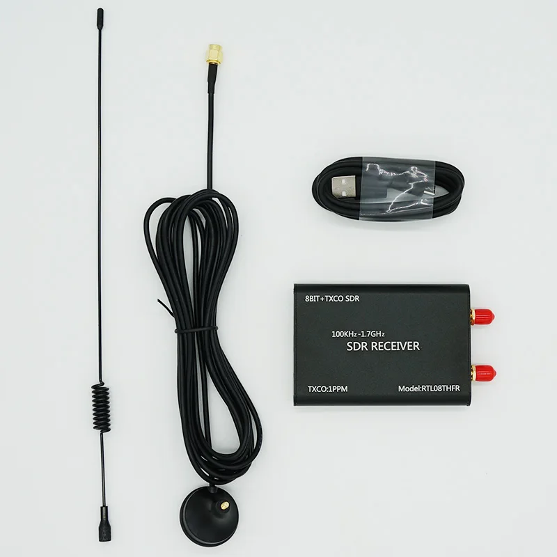 100KHz-1.7GHz 0.5PPM TXCO RTL-SDR Receiver RTL2832U+R820T2 SDR Radio RTL08THFR SDR