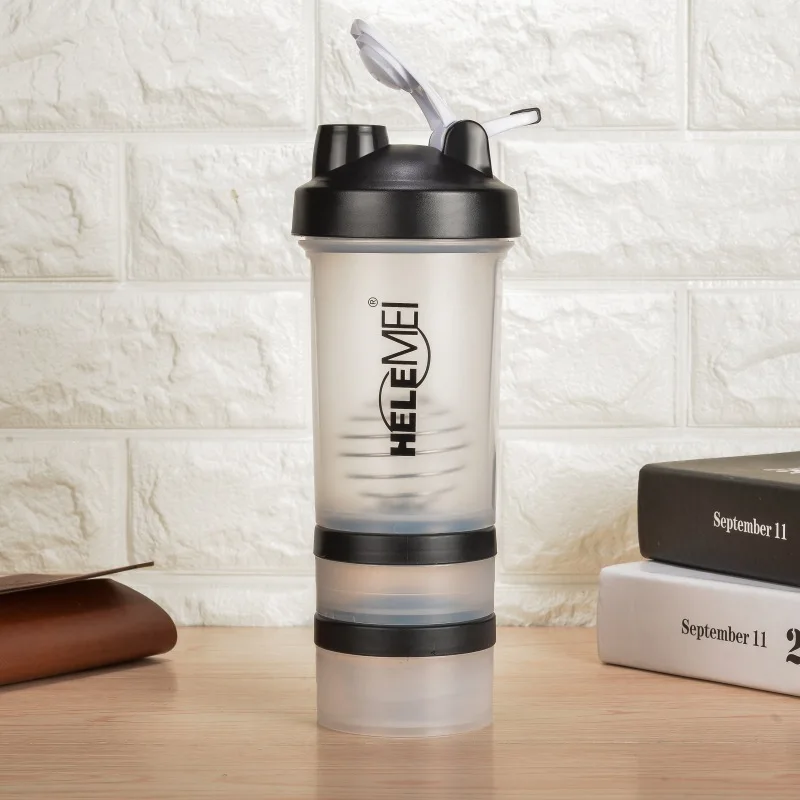 

650ml Gym Shaker Sport Bottle Waterfles Water Bottle Gourde En Plastique Garrafas Garrafinha De Agua Plastic Bouteille Eau Sport