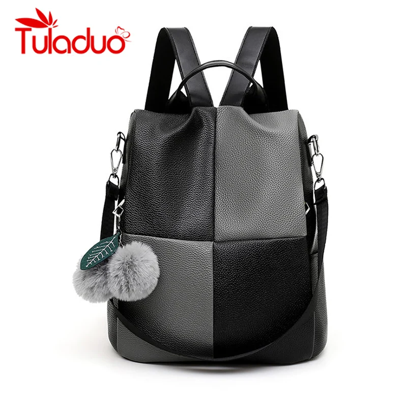 Женский рюкзак с защитой от краж в стиле пэчворк, повседневный женский рюкзак, женский рюкзак, высокое качество, женская сумка на плечо, Mochila Feminina