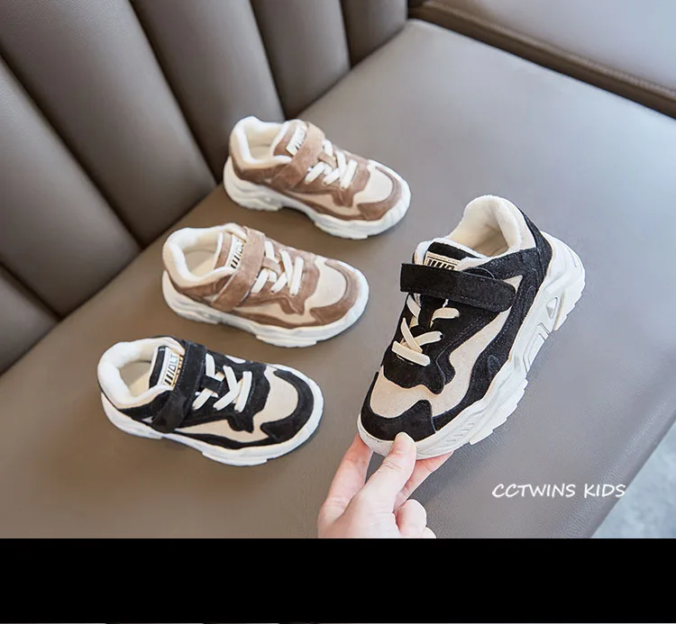 CCTWINS/детская обувь; коллекция года; зимние спортивные кроссовки из натуральной кожи для маленьких девочек; модные спортивные кроссовки для мальчиков; повседневные кроссовки; FS3111