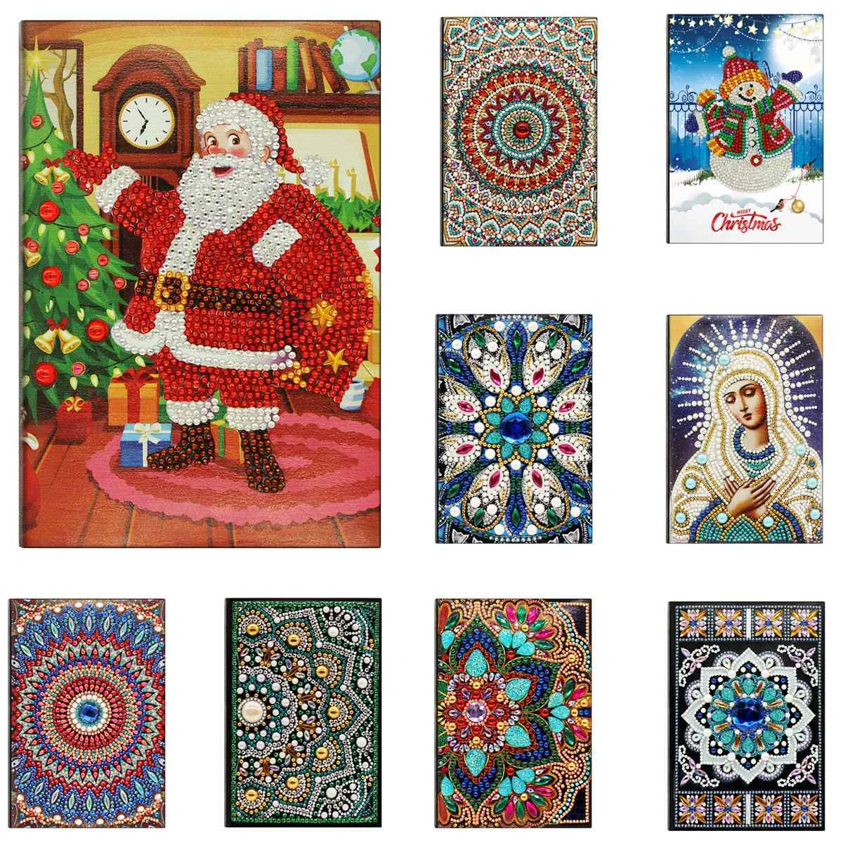 

60 Pages Art Diamond Painting Notebook DIY Round Shaped Diamond Embroidery Cross Stitch A5 Notebook Diary Book