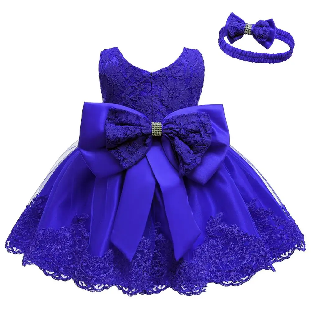 Dark blue Для маленьких девочек, Vestidos, одежда для детей, Infantil, для детей платье принцессы для девочек до 1 года; для девочек на первый день рождения, вечерние платье для новорожденных, свадебное платье - Цвет: Dark blue