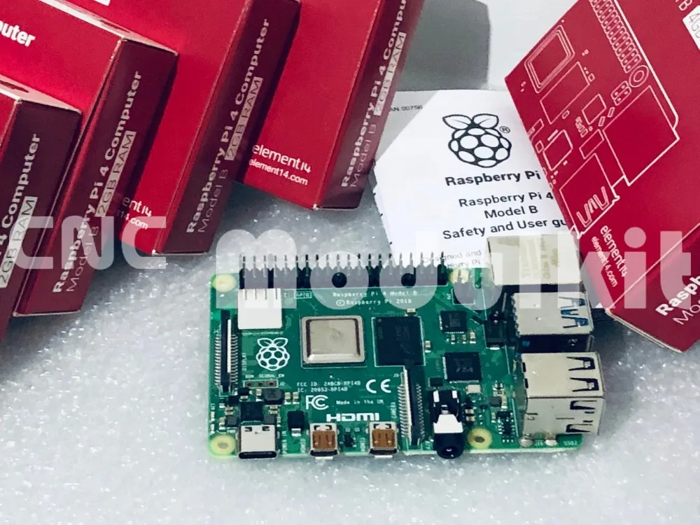 Raspberry Pi 4B Broadcom 4G 1,4 ГГц 512 Мб основная плата Linux демонстрационное Программирование WiFi и Bluetooth CNC модульный комплект