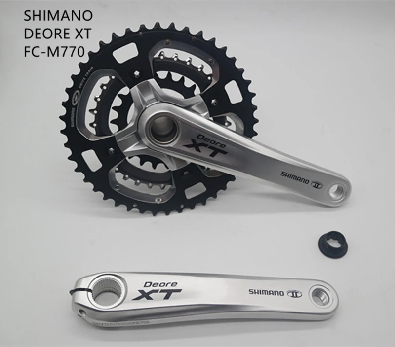 SHIMANO DEORE XT bicicleta platos y bielas FC M770 Velocidad 30 /27s velocidad bicicleta MTB hueco manivela conjunto 44 32 22T 170 175mm|Cigüeñal y cadena de rueda de - AliExpress