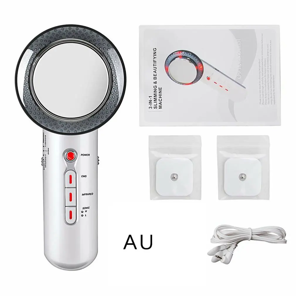 

Face Lift 3 In 1 Ems Infrared Ultrasonic Body Massage Device Ultrasound Slimming Fat Burner Cavitation Face Cosmetic Device