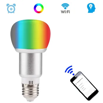 

E27 Wireless Smart WiFi Light Bulb 10W RGB Dimmable Colorful Voice Control Lamp AC85-265V QJS Shop