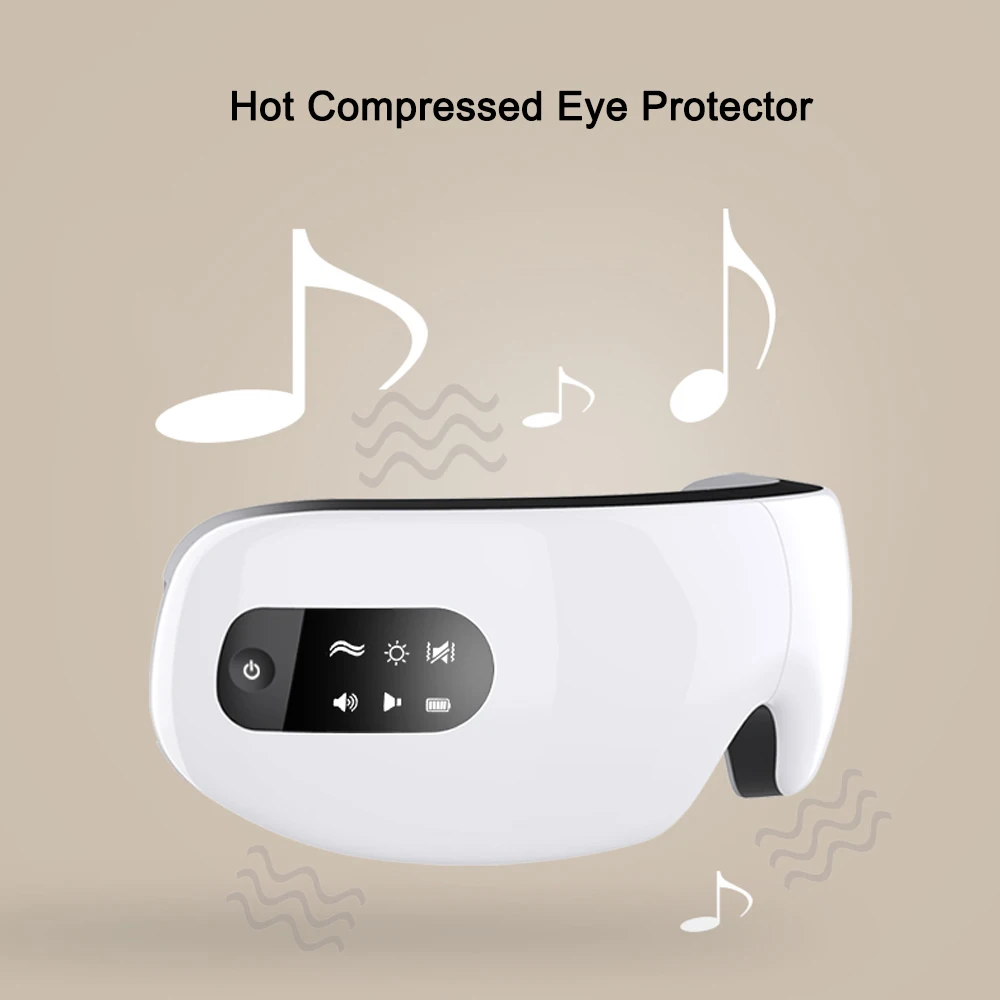 Under eye massager electric breo eye roller massager hot compress therapy 4d smart airbag bluetooth vibration eye care massage24