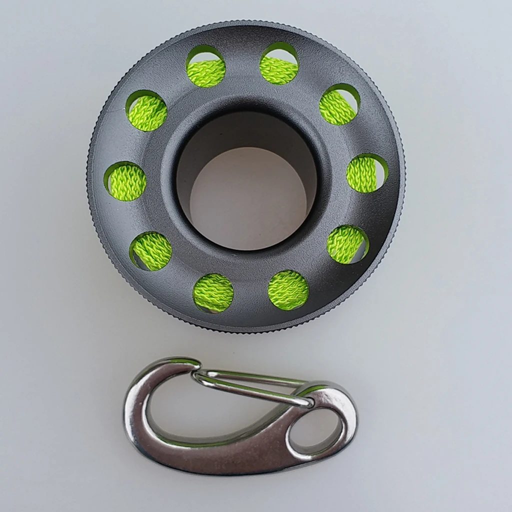 2 Scuba Reel With Egg Quick Link& Snap For Underwater Diving Water Sport Diving Guide Finger Spool 