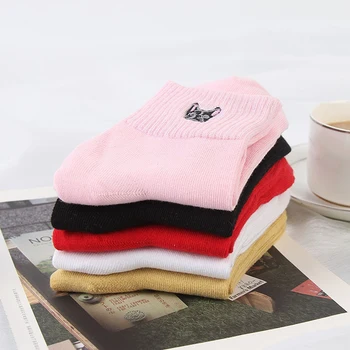 

Autumn Mid Tube Women Men Socks Hot Sale Short Sock Animal Embroidered Winter Cotton Unisex Cartoon College Style