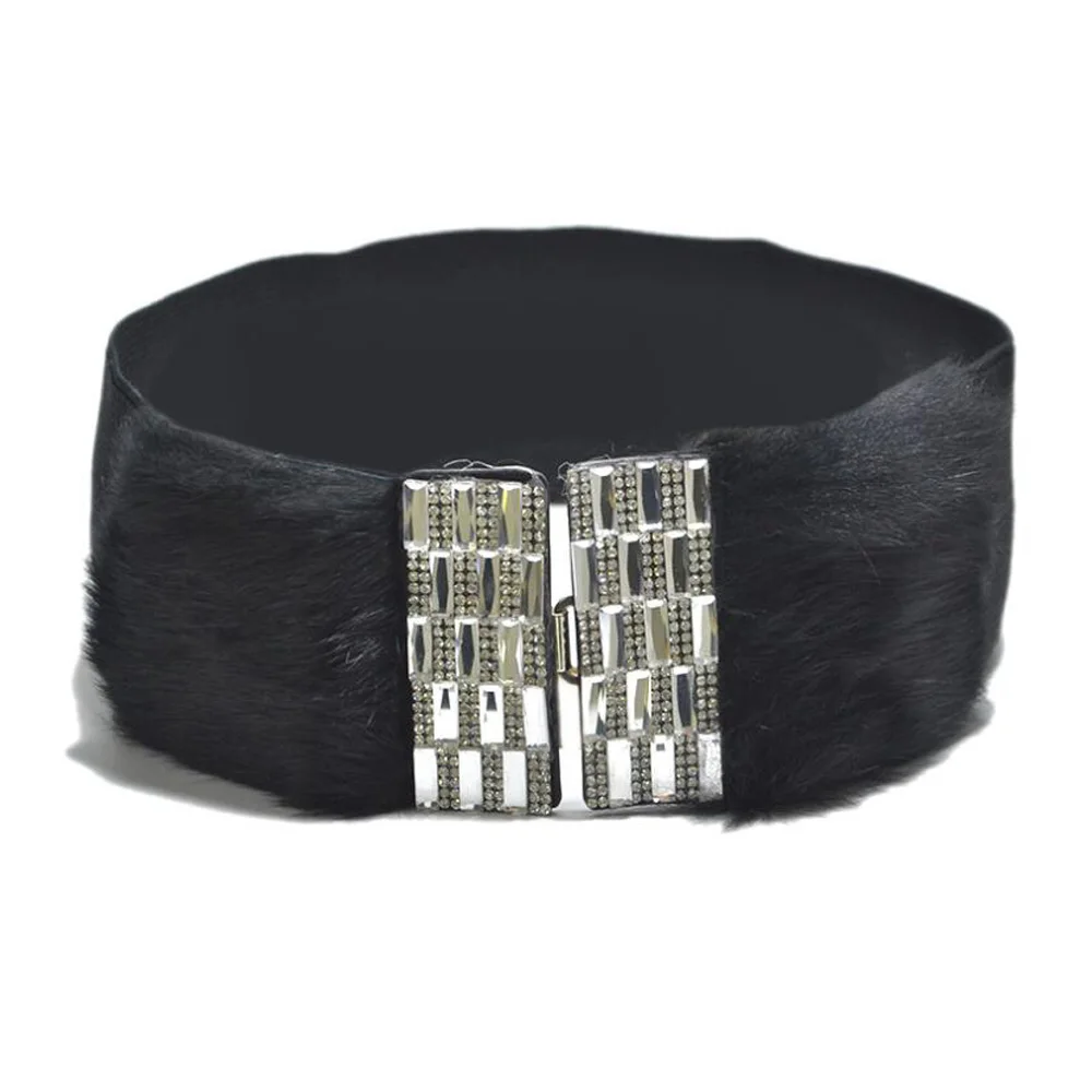 Corset Belt Корсетные ремни для женщин Роскошные золотые пряжки искусственный мех поясной ремень женский черный пояс для свадебной вечеринки платье пояс Femme - Цвет: Corset Belt