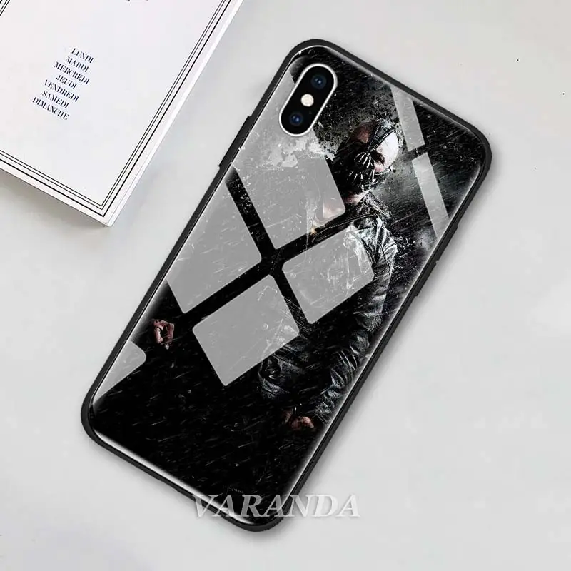 Чехол из закаленного стекла для iPhone XS MAX X XR 7 8 Plus 6 6s Plus Темный рыцарь Бэтмен стеклянный чехол для телефона Coque
