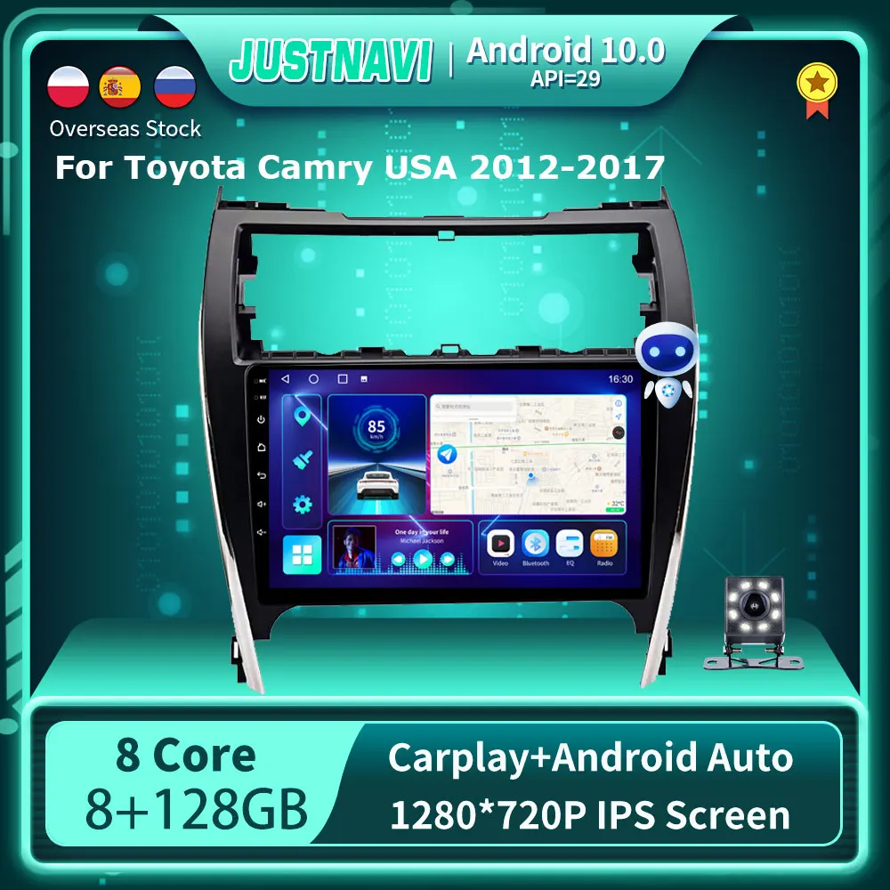 Автомобильный радиоприемник IPS Android 10 0 видеоплеер RDS для Toyota Camry USA 2012-2017 GPS