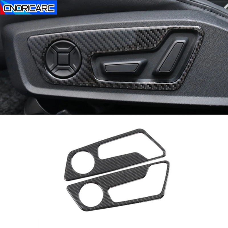 

Наклейки из углеродного волокна для Audi A6 C8 A7 2019 2020, Стайлинг автомобиля, регулировка сиденья, декоративная панель, аксессуары для интерьера