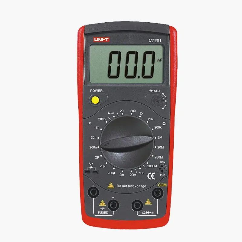 

UNI-T UT601 Multimeter Modern Professional Capacitance Meters Ohmmeters Capacitor Resistor Transistor Test Continuity Buzzer