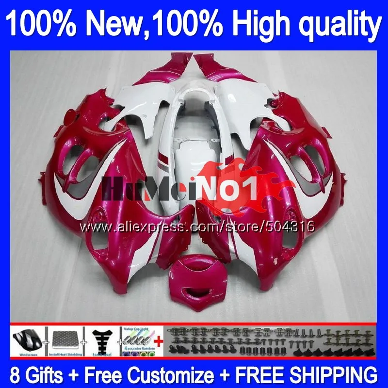 Корпус для SUZUKI Катана GSX600F GSXF 600 750 13MC. 45 GSXF750 GSXF600 2003 2004 2005 2006 2007 03 04 05 06 07 обтекатель, светло-розовые, белые - Цвет: No. 1