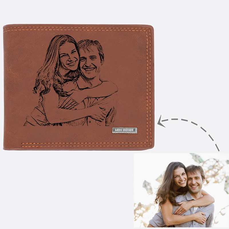 Imázs pénztárca Lezser Rövid távú bifold Plutónium Fénytelen multi-card DIY pénztárca bi-fold Egyéni gravírozó foto Féleszű Női táska számára férfiak