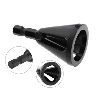 

1pcs Black Drill Deburring External Chamfering Tool Hex Handle Six Slot Stainless Steel Removal Chuck Drill Bit Tool