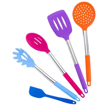 

15pcs Kitchen Utensils Set Stainless Steel Silicone Non-stick Spatula Spoon Tong J78C