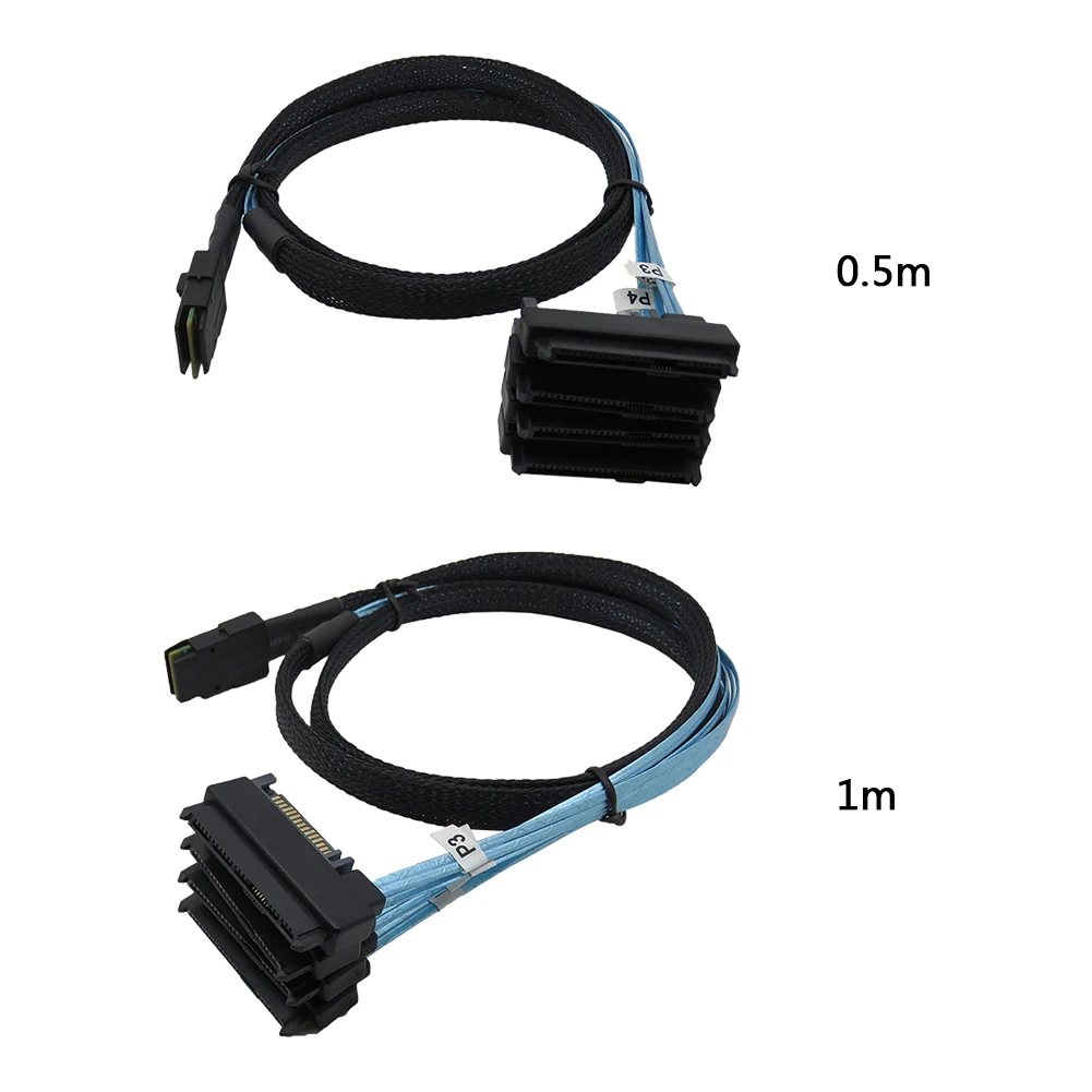 Внутренняя Mini SAS 36 контактный SFF 8087 до 4 29 Pin 8482 кабель с 15 SATA Мощность