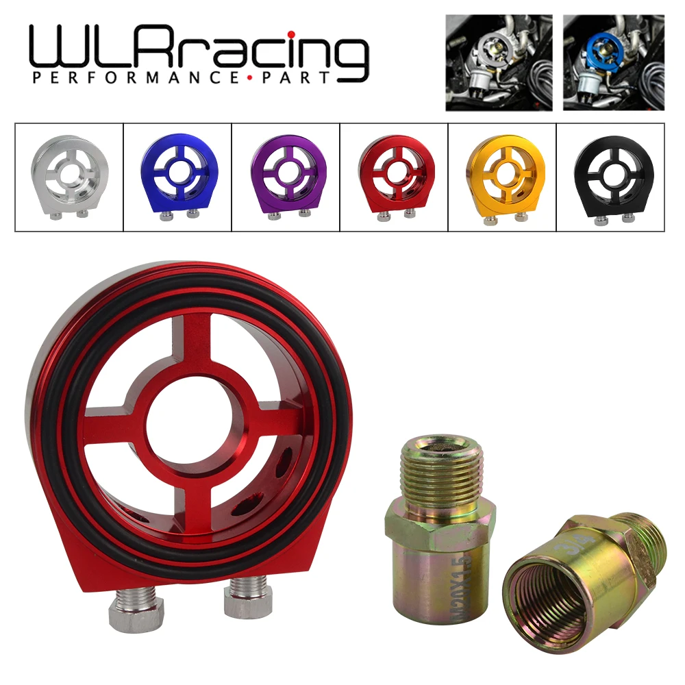 WLR RACING-M20X1.5 3/4-16 1/8 NPT алюминиевый гоночный масляный манометр масляный фильтр охладитель Сэндвич адаптер WLR6722