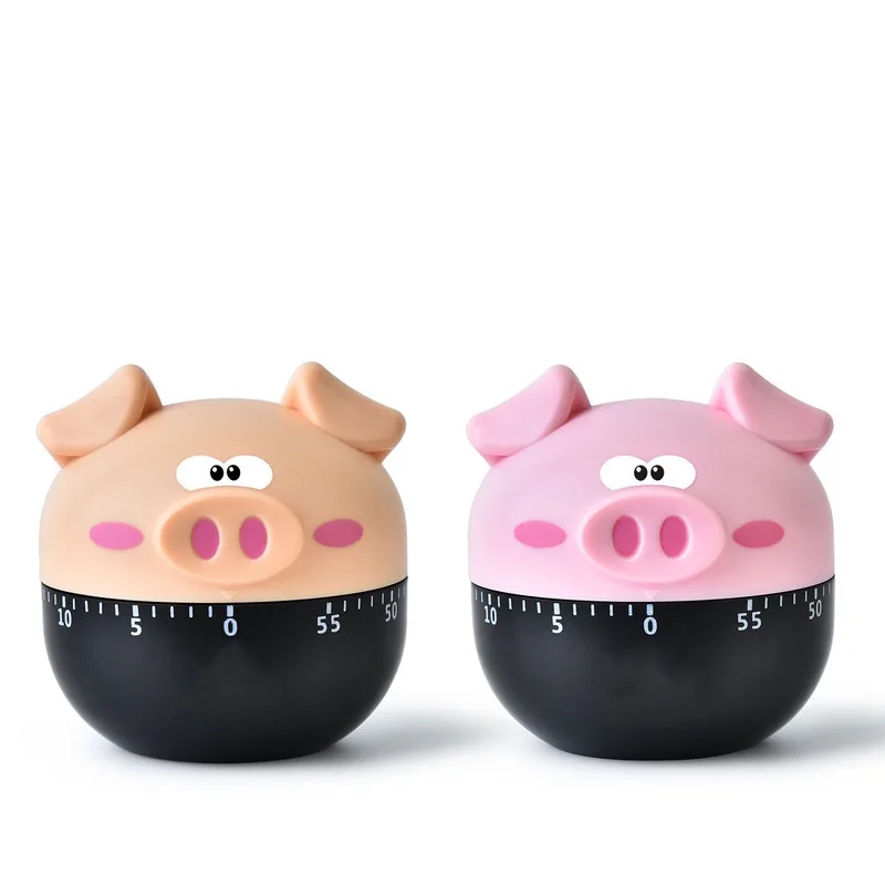 

Cartoon Pig Shaped Kitchen Timer Home Kitchen Alarm Clock Countdown Piglet Machinery Electronic Timer for Cooking Baking Frying