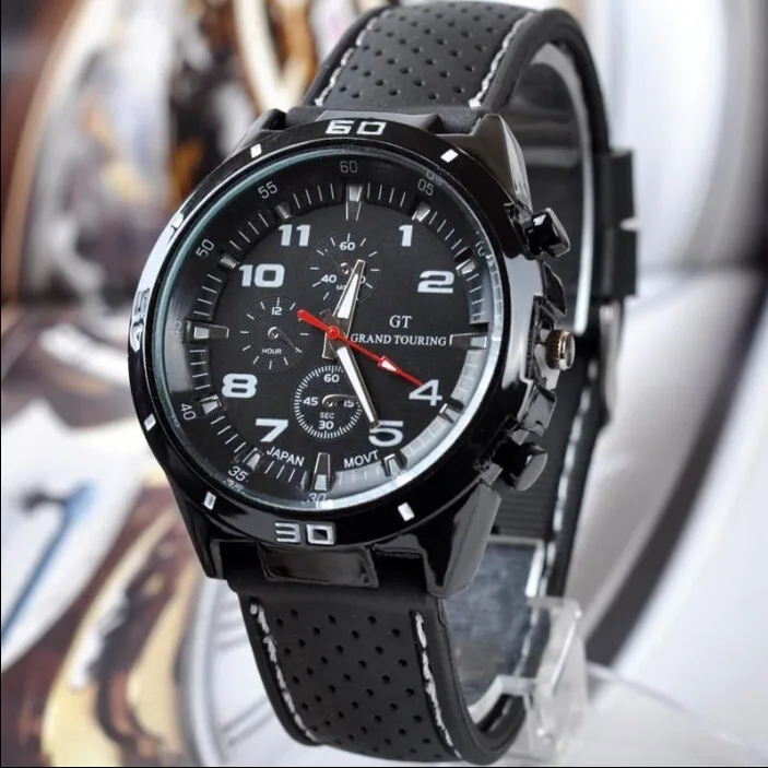

luxury Brand Fashion Casual Sports Military Men's Watch Clock Leather strap Calendar Quartz Men Watches unique wristwatch mens