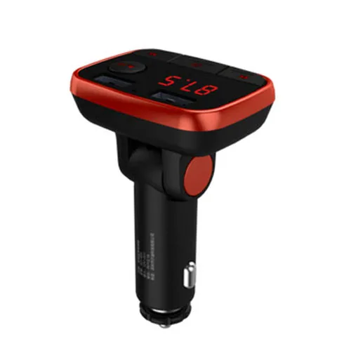 JINSERTA Автомобильный MP3 аудио плеер HandsFree беспроводной Bluetooth fm-передатчик автомобильный комплект 2 USB порта Поддержка TF карты U диск - Название цвета: Red