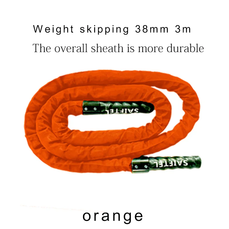 38 mm de diasmetro y 3 metros de largo con anillo de hierro peso saltar la cuerda entrenamiento fuerte de la cuerda de fitness - Цвет: 3m