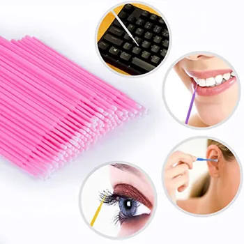 

100Pcs/bag Disposable Eyelash Cotton Swab Cleaning Sticks Brushes for Eyes Mascara Remove Makeup Removing Brush Tools