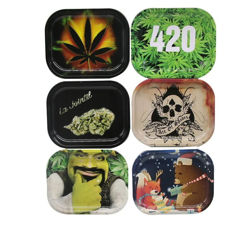 

1PC Plate Storage Square Tobacco Rolling Tray Storage Plate Discs for Smoking Herb Grinder Cigarette Container Tray