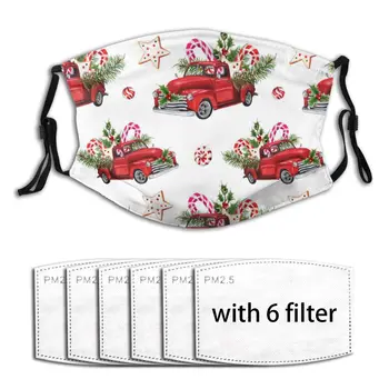 

Watercolor Christmas Trunk Men And Women Adult Outdoor Washable Dust Breathable Masker Filter Reusable