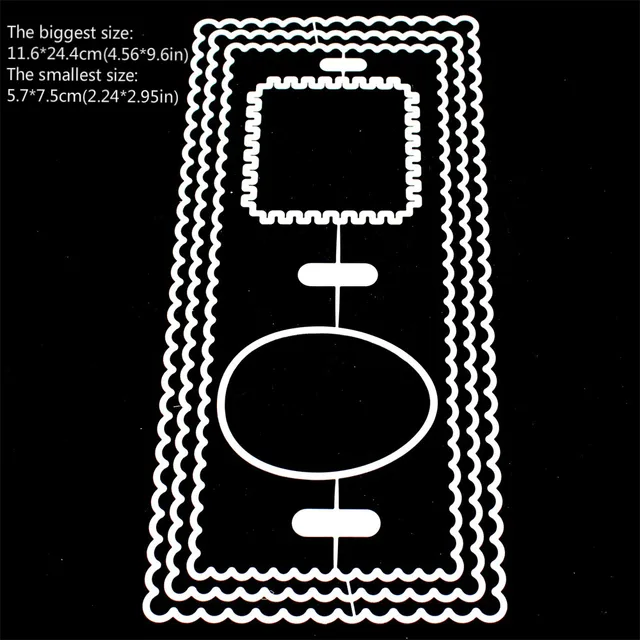 KSCRAFT Basic Stitched Nesting Slimline Die Metal Cutting Dies Stencils For DIY Scrapbooking Decorative Embossing DIY Paper Card
