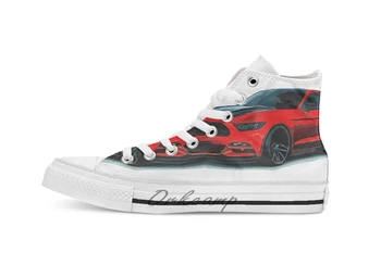 

Horse Power breathable Casual High Top lace-up Canvas shoes sneakers Drop shipping