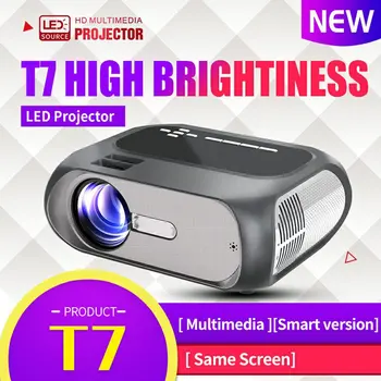 

Portable T7 Interface Large-Caliber Lens Home Led Mini High-Brightness High-Definition Projector Same Screen Version