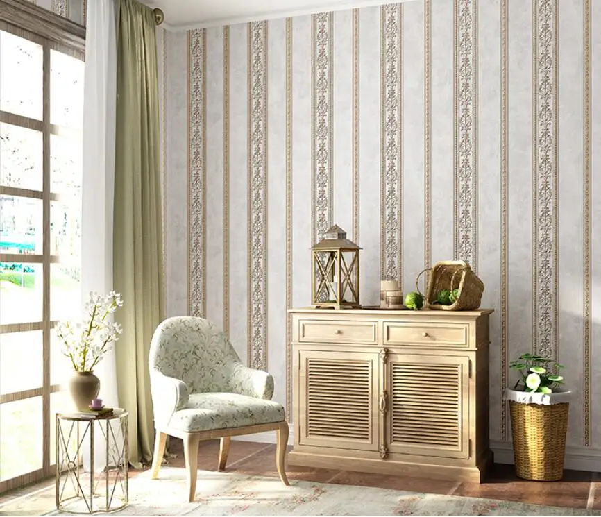 colour 4 Beibehang Европейский пасторальный толстый рельеф нетканые обои Гостиная Спальня вилла атмосферный фон стены 3d обои - Цвет: colour 4
