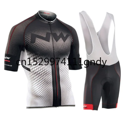

NW 2020 Neue Radfahren Jersey Kurzarm Sommer Atmungs bib shorts Fahrrad Kleidung Trocknen Schnell Roupa Ciclismo Maillot