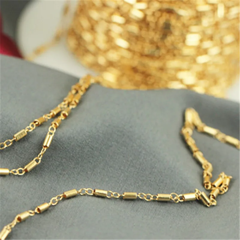 Real 14K Gold Filled  Bar Chain 1.7MM Chain Necklace Gold jewelry Minimalist Gold Filled Chain DIY Jewelry