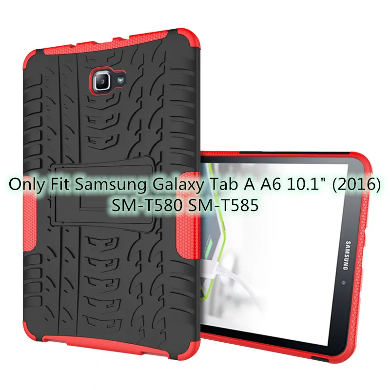 hong se T580 Шина и силикона с откидной крышкой для Samsung Galaxy Tab A A6 10,1 чехол T580 T585 T510 T515 SM-T580 SM-T585 SM-T510, коксовое покрытие+ подставка для ручек - Цвет: hong se T580