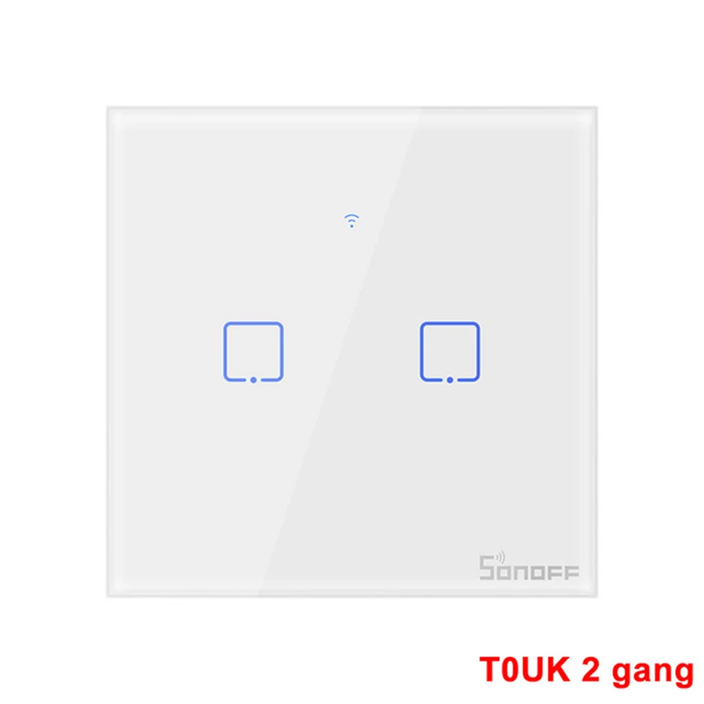 Интеллектуальный выключатель света SONOFF T0 1/2/3 серии TX Smart Wifi светильник выключатель лампы бытовой техники Управление умный выключатель Великобритания Стандартный
