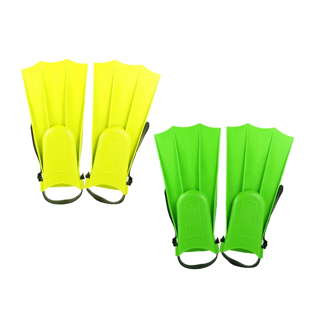2 Pairs Professional Adults Kids Adjustable Flippers Fins Swimming Diving Learning Tools
