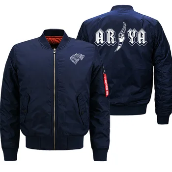 

AR YA Vintage Printed 2019 Hot Sale Autumn WinterJackets Men High Quality Zipper Streetwear Coat Thick Motorcycle Bomber Jacket