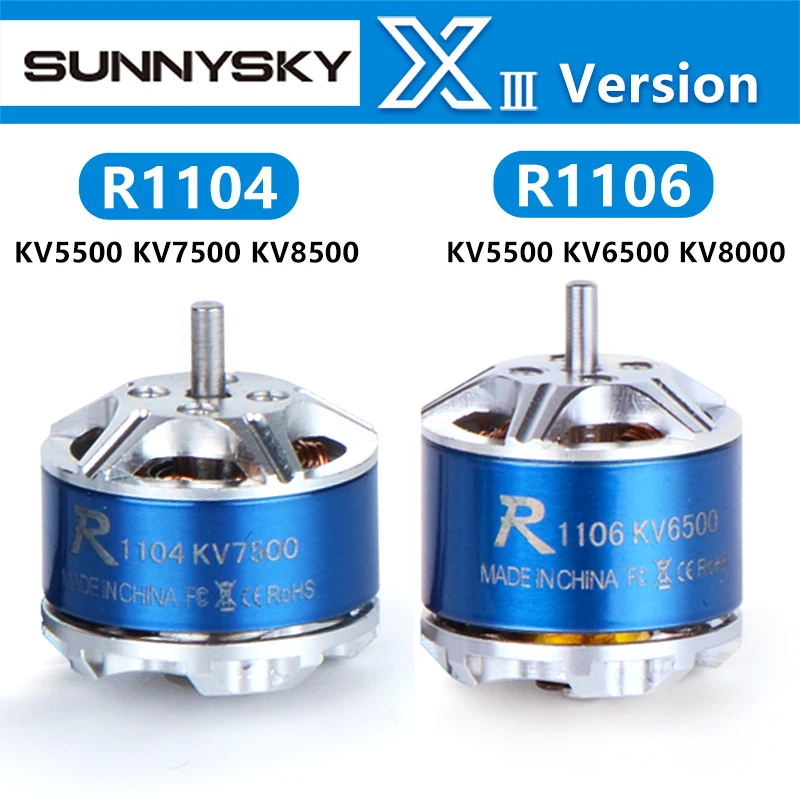 4 шт./лот SUNNYSKY R1104 R1106 5500KV 6500KV 8000KV бесщеточный двигатель для микро 60-90 мм FPV RC гоночный Дрон Квадрокоптер Мультикоптер