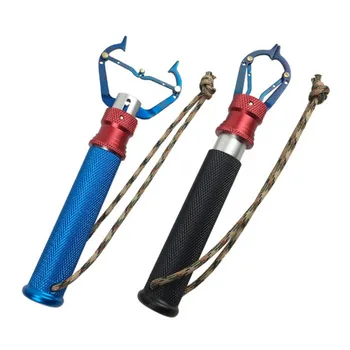 

CY03Fish Grip Controller Fishing Gripper Clamp Portable Metal Fishing Lip Grips Pliers With Lanyard Fishing Accessory