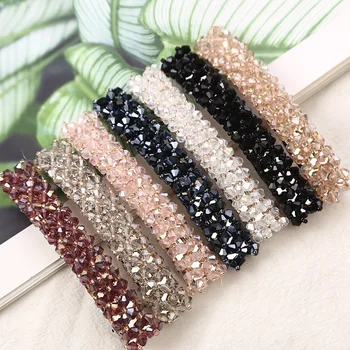 Sweet Color Crystal Spring Hair Clips Pins Handmade Beads Hair Barrettes For Women Girl Fashion Simple Hair Accessories Headwear 4