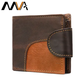 

MVA Purse Men's Genuine Leather Wallet Men Slim Purse For Men Card Holder Short Wallet Male Coin Purse Patchwork Money Bags Mens
